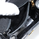 Salvatore Ferragamo Schoudertas Lakleer Zwart Goud Auth 92696-22