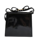 Salvatore Ferragamo Shoulder Bag Patent Leather Black Gold Auth 92696-2