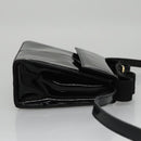 Salvatore Ferragamo Shoulder Bag Patent Leather Black Gold Auth 92696-3