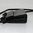 Salvatore Ferragamo Shoulder Bag Patent Leather Black Gold Auth 92696-4