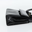 Salvatore Ferragamo Schoudertas Lakleer Zwart Goud Auth 92696-4