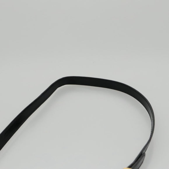 Salvatore Ferragamo Shoulder Bag Patent Leather Black Gold Auth 92696