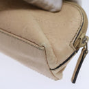 GUCCI GG Canvas Pouch Leather Outlet Beige Gold 272367 Auth 92704-15