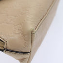 GUCCI GG Canvas Pouch Leather Outlet Beige Gold 272367 Auth 92704-16