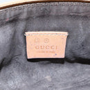 GUCCI GG Canvas Pouch Leather Outlet Beige Gold 272367 Auth 92704-9