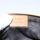 GUCCI GG Canvas Pouch Leather Outlet Beige Gold 272367 Auth 92704-12
