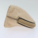 GUCCI GG Canvas Pouch Leather Outlet Beige Gold 272367 Auth 92704-3