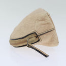 GUCCI GG Canvas Pouch Leather Outlet Beige Gold 272367 Auth 92704-4