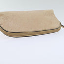 GUCCI GG Canvas Pouch Leather Outlet Beige Gold 272367 Auth 92704-5