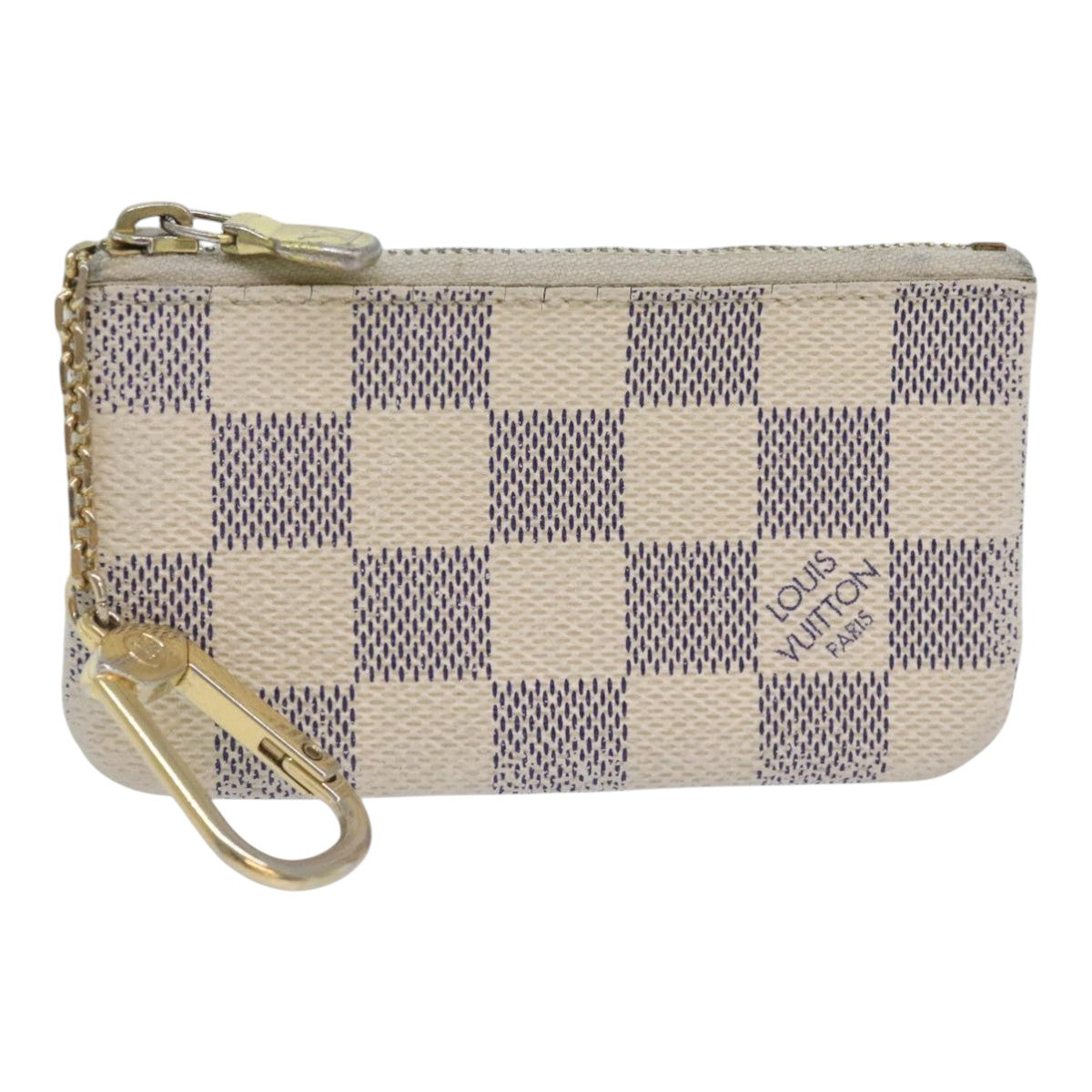 LOUIS VUITTON Damier Azur Pochette Cles Coin Purse N62659 LV Auth 92712