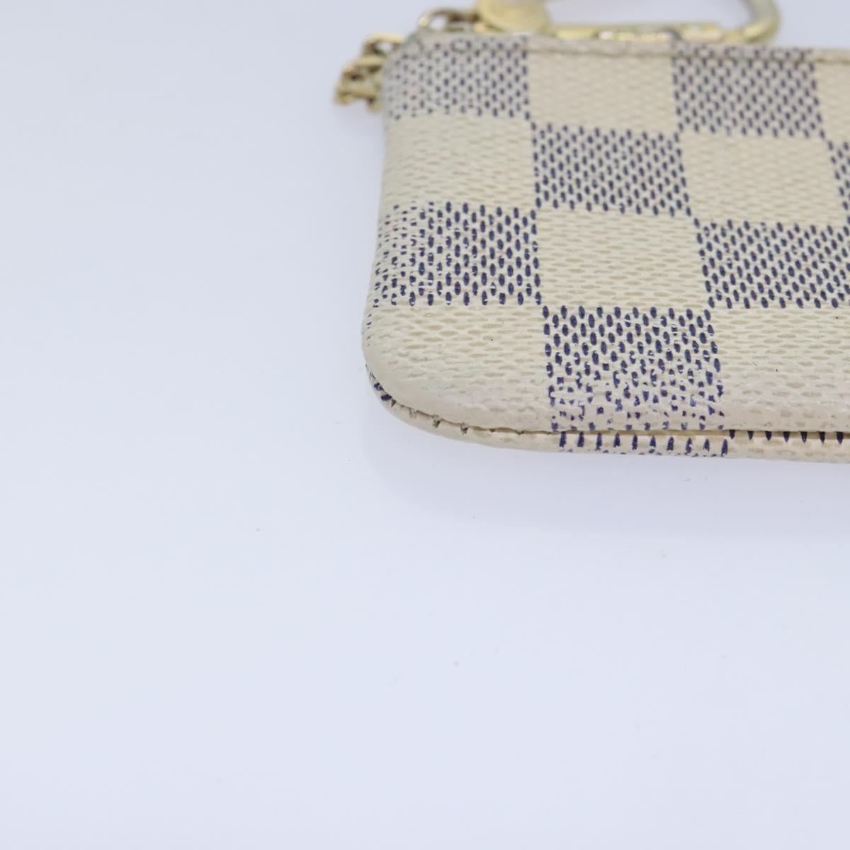 LOUIS VUITTON Damier Azur Pochette Cles Coin Purse N62659 LV Auth 92712