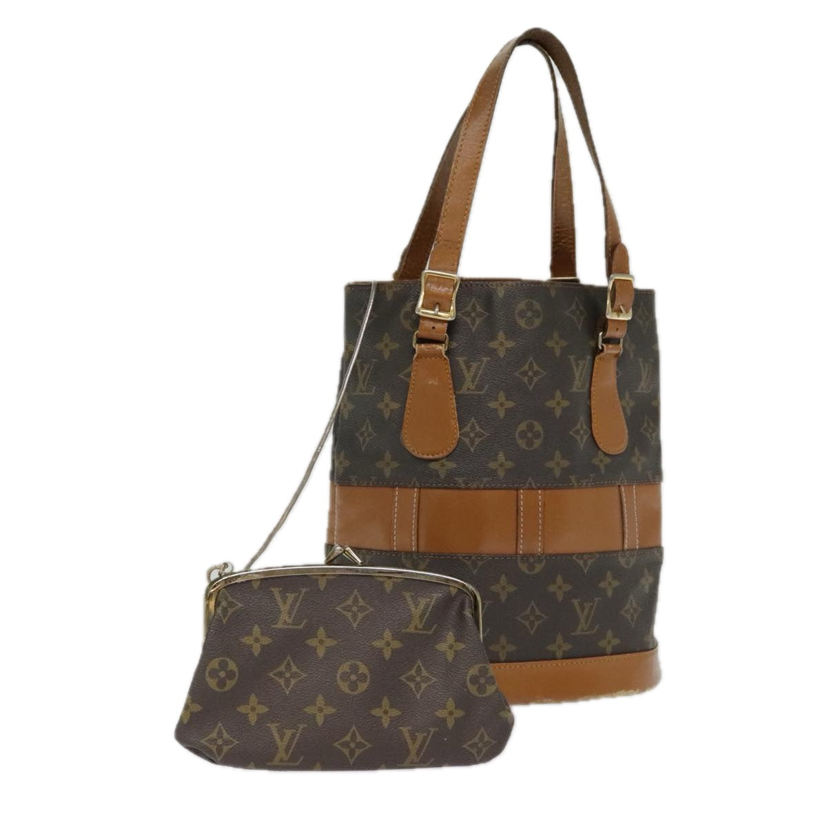 LOUIS VUITTON Monogram Bucket PM Shoulder Bag USA limited M42238 LV Auth 92720