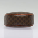 CELINE Macadam Canvas Shoulder Bag PVC Leather Brown Gold Auth 92725V-5