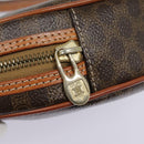 CELINE Macadam Canvas Shoulder Bag PVC Leather Brown Gold Auth 92725V-19