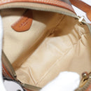 CELINE Macadam Canvas Shoulder Bag PVC Leather Brown Gold Auth 92725V-11