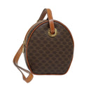 CELINE Macadam Canvas Shoulder Bag PVC Leather Brown Gold Auth 92725V-1