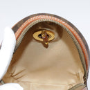 CELINE Macadam Canvas Shoulder Bag PVC Leather Brown Gold Auth 92725V-23