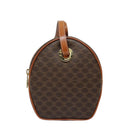 CELINE Macadam Canvas Shoulder Bag PVC Leather Brown Gold Auth 92725V-13