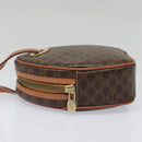 CELINE Macadam Canvas Shoulder Bag PVC Leather Brown Gold Auth 92725V-3