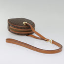 CELINE Macadam Canvas Shoulder Bag PVC Leather Brown Gold Auth 92725V-7