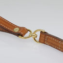 CELINE Macadam Canvas Shoulder Bag PVC Leather Brown Gold Auth 92725V-9