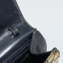GUCCI GG Canvas Schoudertas Beige Marineblauw Goud Auth 92734-20