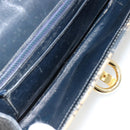 GUCCI GG Canvas Schoudertas Beige Marineblauw Goud Auth 92734-21