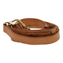 LOUIS VUITTON Adjustable Shoulder Strap Leather 36.6""-44.1"" Beige Auth 92745-1