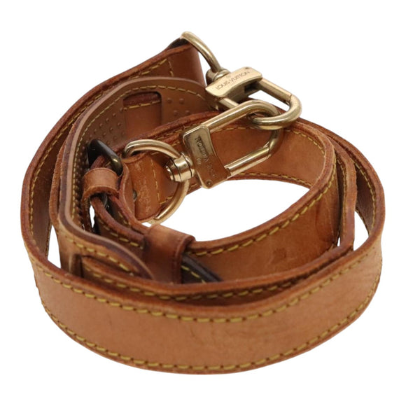 LOUIS VUITTON Adjustable Shoulder Strap Leather 36.6""-44.1"" Beige Auth 92745