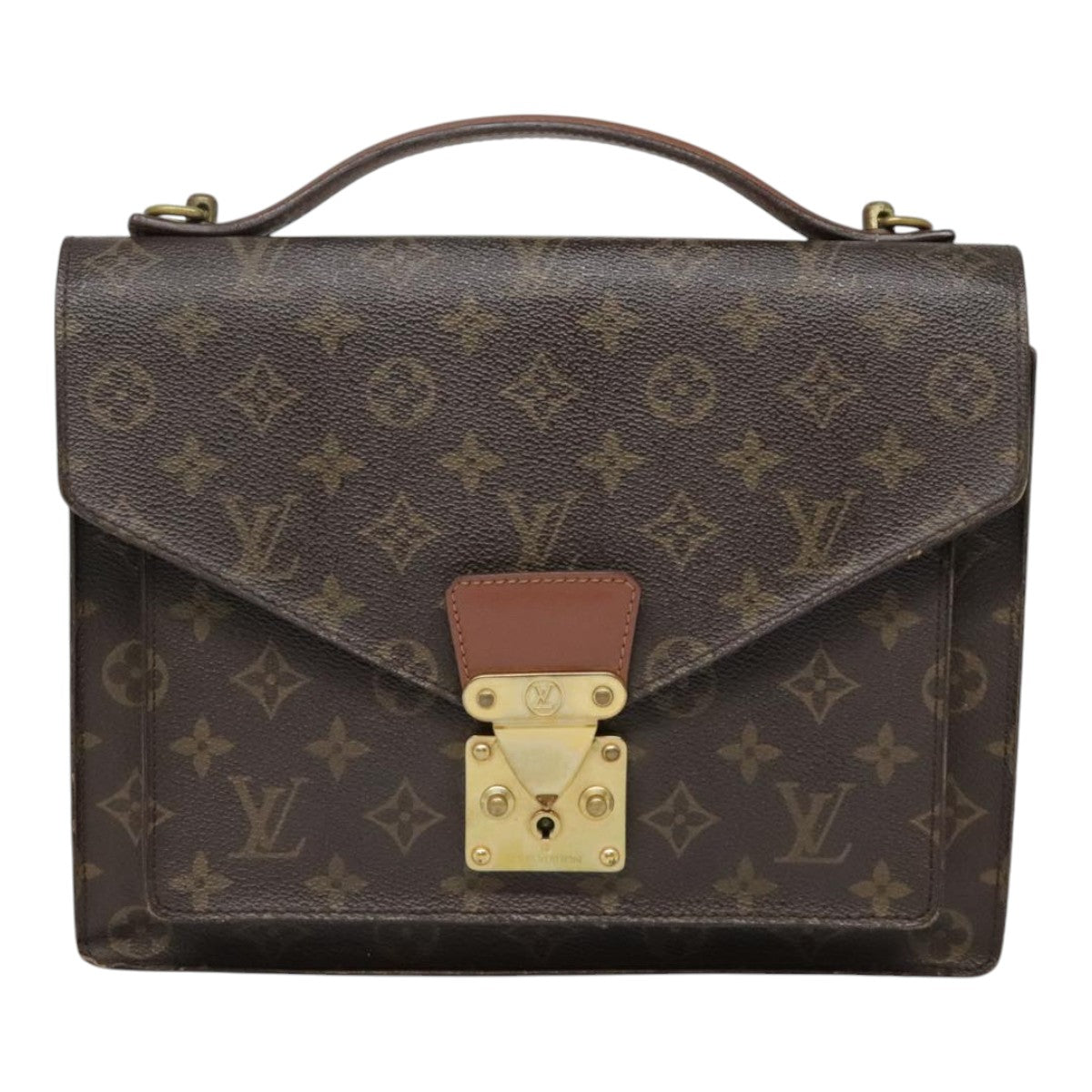 LOUIS VUITTON Monogram Monceau 28 Hand Bag 2way M51185 LV Auth 92750