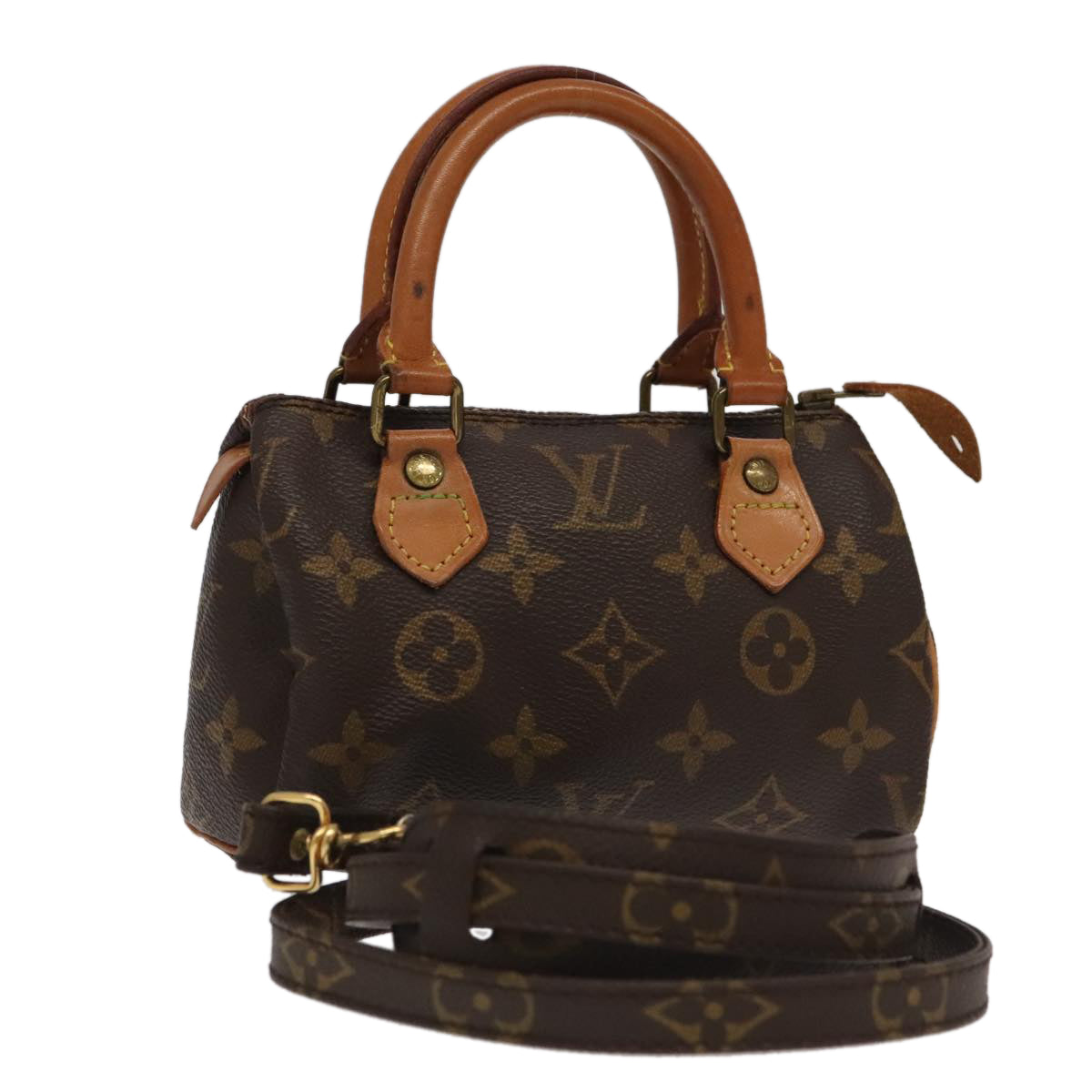 LOUIS VUITTON Monogram Mini Speedy Hand Bag M41534 LV Auth 92753