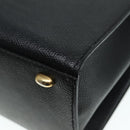 CELINE Hand Bag Leather Black Gold Auth 92770-16