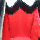 CELINE Hand Bag Leather Black Gold Auth 92770-20