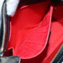 CELINE Hand Bag Leather Black Gold Auth 92770-22