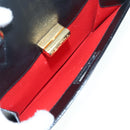 CELINE Hand Bag Leather Black Gold Auth 92770-23