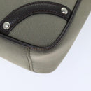 BURBERRY Nova Check Shoulder Bag Nylon Leather Gray Beige Silver Auth 92799-15