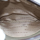 BURBERRY Nova Check Shoulder Bag Nylon Leather Gray Beige Silver Auth 92799-19