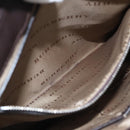 BURBERRY Nova Check Umhängetasche Nylon Leder Grau Beige Silber Auth 92799-20