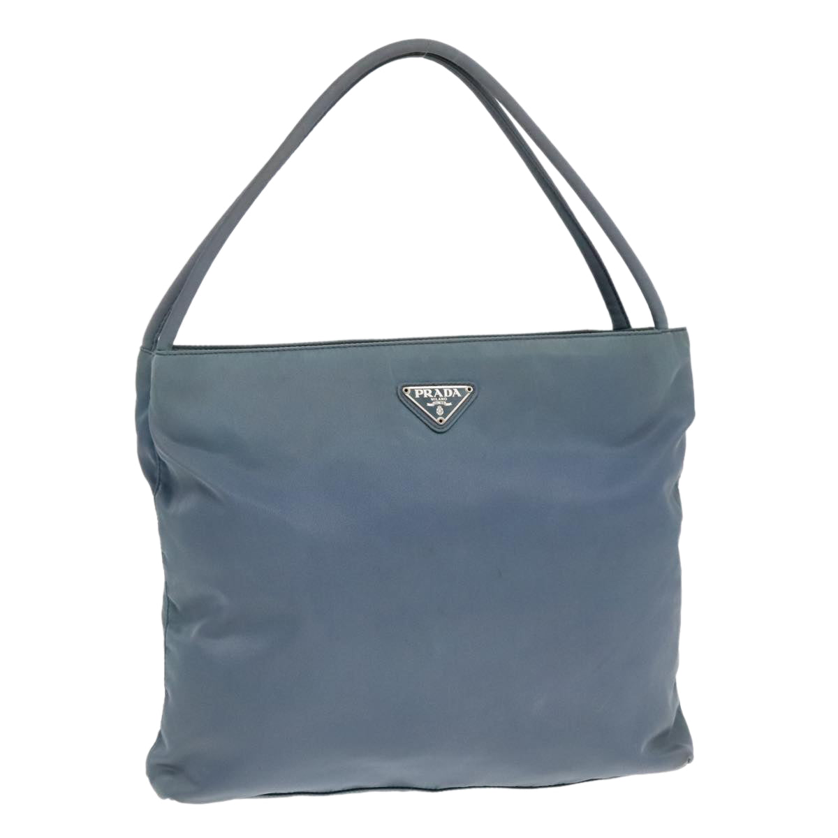 PRADA Tote Bag Nylon Gray Auth 92808