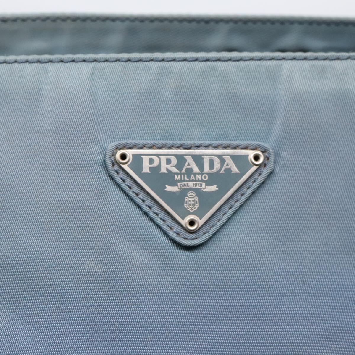 PRADA Tote Bag Nylon Gray Auth 92808