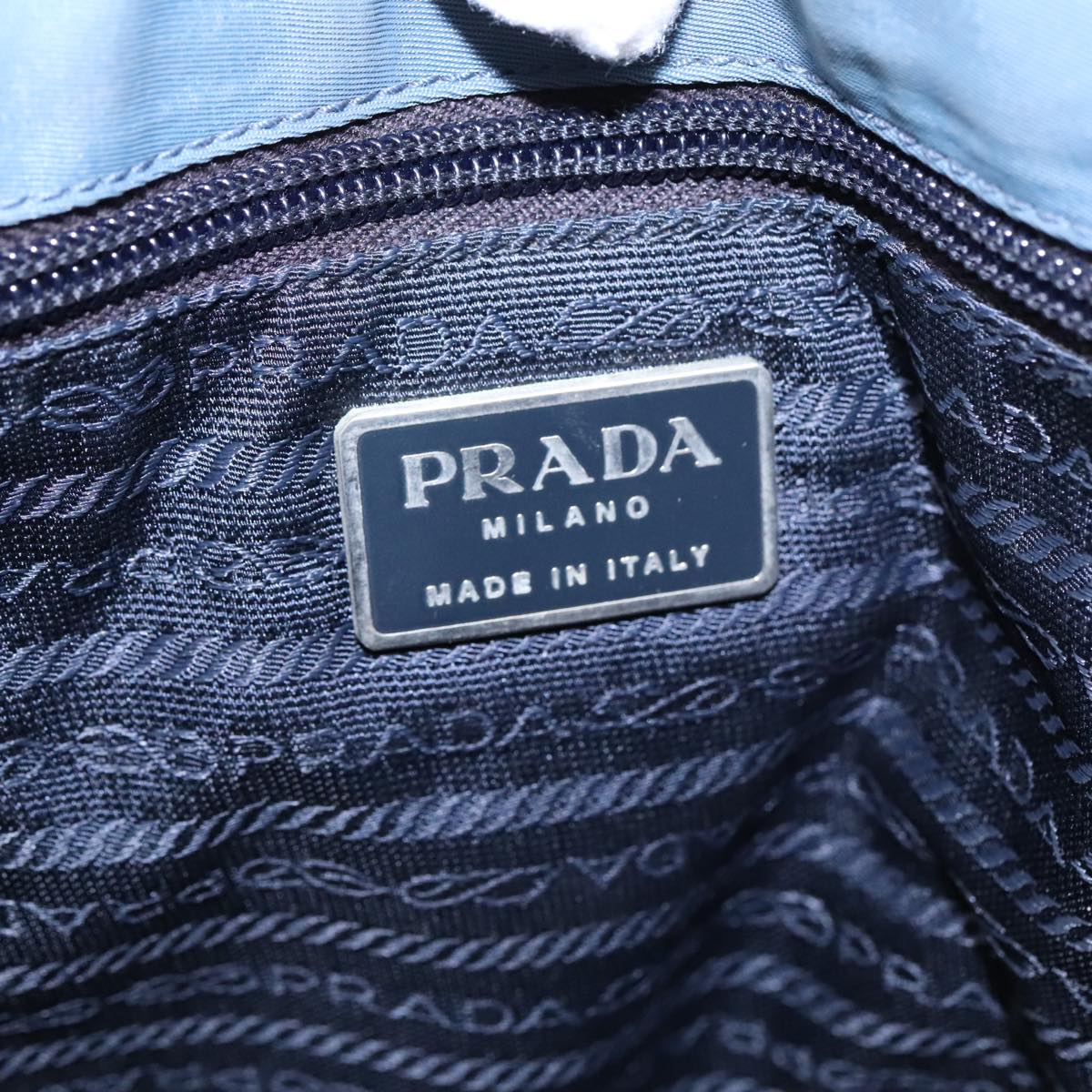 PRADA Tote Bag Nylon Gray Auth 92808