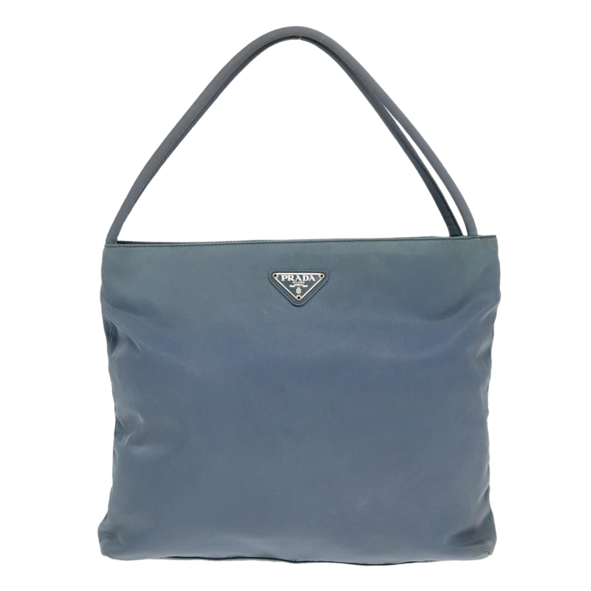 PRADA Tote Bag Nylon Gray Auth 92808