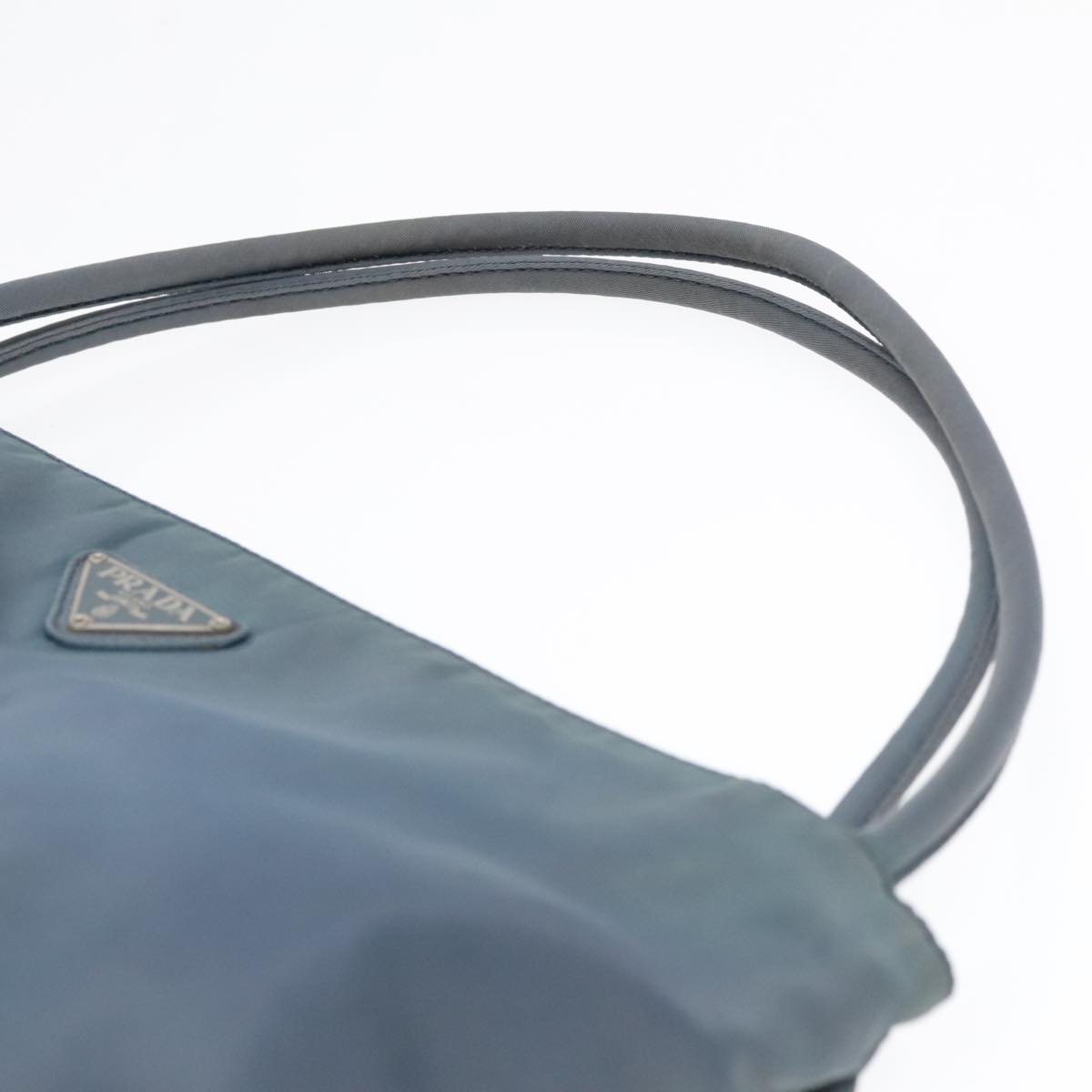 PRADA Tote Bag Nylon Gray Auth 92808