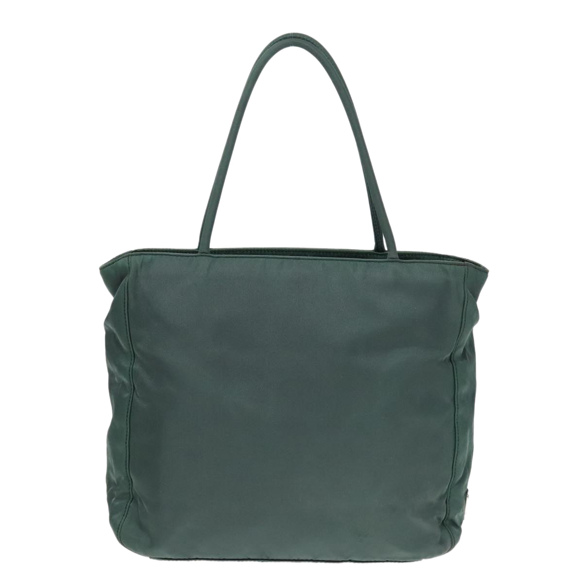 PRADA Tote Bag Nylon Green Silver Auth 92830 - 0