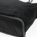 CELINE Tote Bag Nylon Black Gold Auth 92857-15
