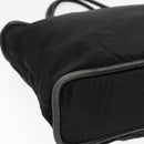 CELINE Tote Bag Nylon Black Gold Auth 92857-16