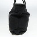 CELINE Tote Bag Nylon Black Gold Auth 92857-3