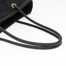 CELINE Tote Bag Nylon Black Gold Auth 92857-7