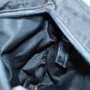 PRADA Shoulder Bag Nylon Black Silver Auth 92858-23