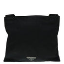 PRADA Shoulder Bag Nylon Black Silver Auth 92858-13
